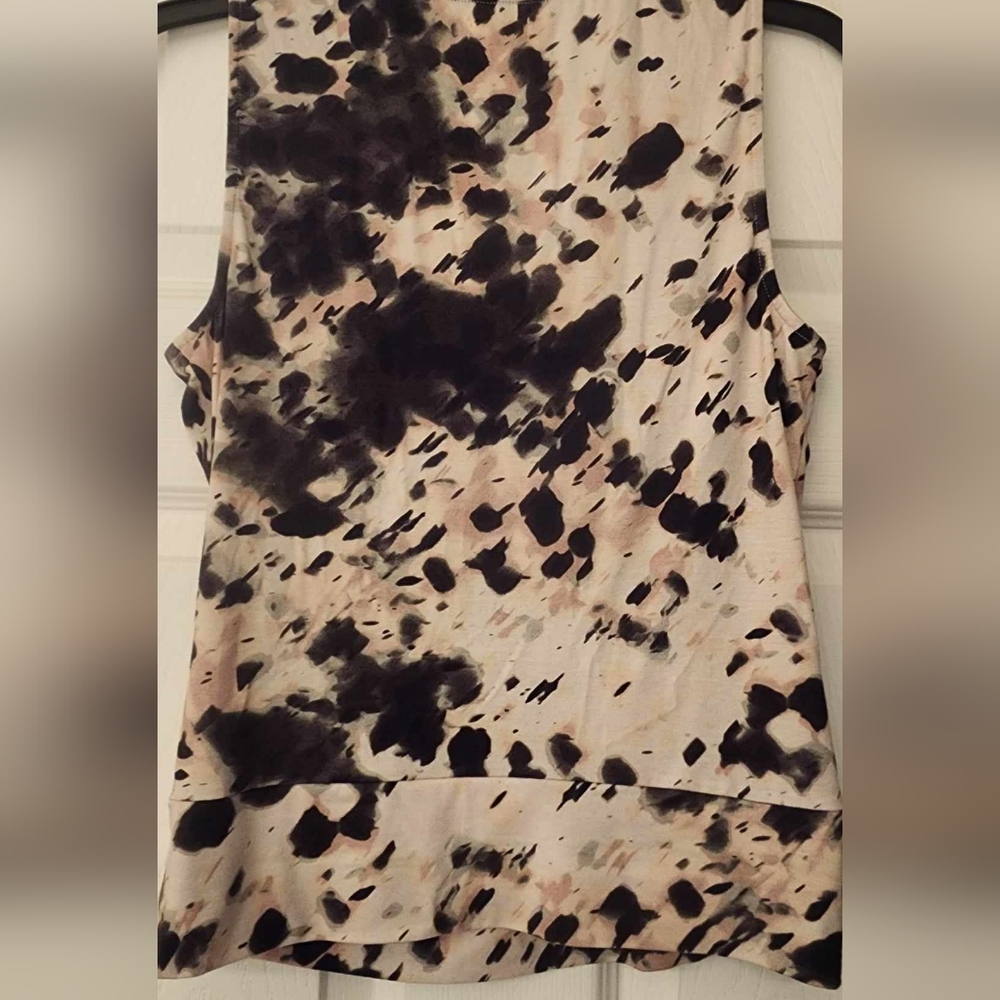 L'AGENCE Ressi splatter Print Jersey surplice front top Size SP - Picture 3 of 6